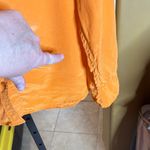 Equipment Femme Pumpkin Orange 100% Silk Button Down Shirt Size Large Photo 10