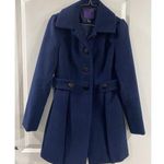Forever 21 women double-breasted bleu Peacoat size S front pockets wide collar Photo 0