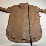 Spanx Long Sleeve Faux Leather Shirt Size Medium NEW Shacket Minimalist Classic Photo 10