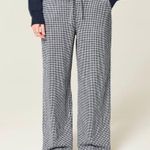 Hollister  blue and white checkered baggy linen pants Photo 0