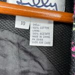 Lilly Pulitzer  Vintage Hot Pink Floral Dress Retro Rate Black Green Scallop 10 Photo 5