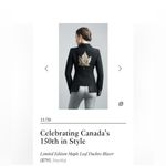 RARE Limited Edition Smythe Maple Leaf Duchess Blazer Size 4 Photo 4