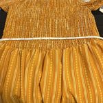 Women’s Mustard Yellow Off Shoulder Above Knee Dress Photo 5