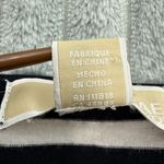 Michael Kors Top Womens XL Black White Stripe Nautical Preppy Long Sleeve Ruched Photo 6