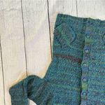 appleseed's Appleseed’s Blue Green Long sleeve pockets Knit Cardigan Sweater no size tag Photo 5