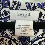 Kate Hill Navy Purple Sleeveless Boho Bohemian Print Midi Dress Plus Size 18W Photo 8