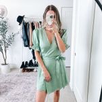 HOUSE OF HARLOW 1960 X REVOLVE Aja Green Wrap Mini Dress Size M Photo 2