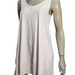 Christian Dior  Women’s Size S Pink White Striped Cotton Sleeveless Nightgown Photo 2