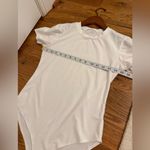 Sheiugu White Short Sleeve Bodysuit size Small Photo 7