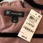 INC International Concepts Sweater Dress Sweetheart Neckline Ribbed Brown L Size L Photo 4