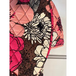 Vera Bradley  Quilted Floral  Mocha Rouge Shoulder Bag Pink Brown Cream purse Photo 3