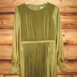 Mac Duggal  49718 Womens Olive Long Sleeve High Neck Heat Pleated Dress Flaws Photo 8