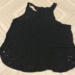 Terez  Women’s Black Distressed Tank Top - Size S Photo 0