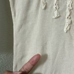 Young Fabulous and Broke Sheer Ribbed Henley Tunic Distressed Boho Style Large Photo 3