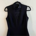 Dress Black Lace Neckline Sleeveless Short Dress Sz M (Sandro 2) EUC Photo 4