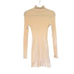 Free People Beach Ivory/Cream Around The Town Ribbed Dress, Sz M Photo 4