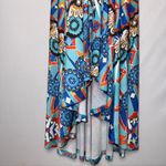 Venus Fairy Rhinestone Halter Maxi Dress High‎ Low Colorful Bohemian Sleeveless Flowy Photo 11