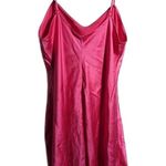 Victoria's Secret Y2K Hot Pink 100% Silk Slip Mini Dress Lingerie Chemise Slit M Photo 1