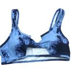 Womens Bikini Top Keyhole V Neck Tie Dye Removable Cups Blue M Size M Photo 0