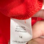 NY & Co Linen Kissed Skirt Burnt Orange Pencil Stretch Above Knee Office Size 14 Photo 6