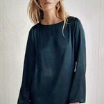 Madewell  Smoky Spruce Erika Satin Shift Mini Dress Size S Photo 1