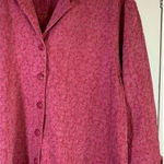 Tianello Blouse Women's XS‎ Buttons Tencel 3/4 Sleeve Textured STAINS FLAWS Red Photo 1