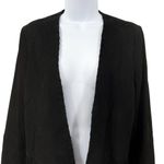 Anthropologie NEW AQUA Leather Suede Fringe Jacket Blazer Coat Western Black Medium Photo 2