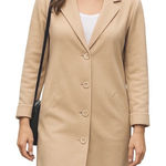 Isabella Bird Anthropologie Button Up Long Sleeve Pockets Knit Trench Coat Sz L Tan Size L Photo 0