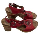 Dansko Deandra Studded Sandals in Red Nubuck Leather Size EU 39 Shoes Photo 1