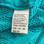 Athena teal mesh bat wing beach cover up Blue Photo 3