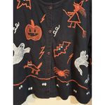 Michael Simon Lite Halloween Cotton Cardigan Black Pumpkin Ghost Cat Women’s 2X Size XXL Photo 1