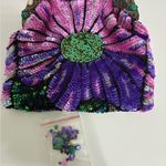 Christina vintage Embellished Floral Beaded Bag NWOT Purple Photo 4
