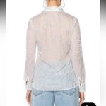 Akira  sheer embellished diamanté chiffon white button down Photo 3