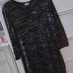 Abbeline Black & White Textured Long Sleeve Dress  Photo 1