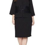 Danny & Nicole New! 2-Piece Lace-Trim Black Jacket and Dress Size 18W DN Designs Photo 0