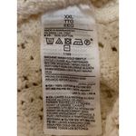 Old Navy Cream White Crochet Short Sleeve Button Polo Cardigan Sweater Top XXL Photo 4