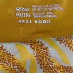 Aerie  Twist Front Cut Out Full Coverage One Piece Swimsuit Women XXL Orange Photo 2