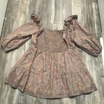 NWT Victoria Dunn Smocked Mini Dress size XL Purple Photo 0