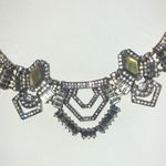 BaubleBar  Elegant Aged Brass Yellow CZ Rhinestone Geometric Statement Necklace Photo 4