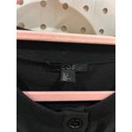 COS  Black Short Sleeve Button Front Lightweight Knit Top Size Large Photo 4