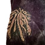 Vintage Andrea Faye Horse Head faux fur vest L horse girl equestrian Black Size L Photo 2