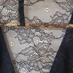 Imperial Black Thong Bodysuit with Lace back Made in Italy Size M Size M Photo 7