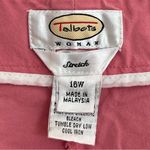 Talbots Womens 16 Pink Cropped Stretch Capri Comfort Casual Chino Pants Photo 8