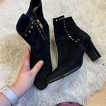 Jimmy Choo  suede style black booties studded size 38.5 Photo 7
