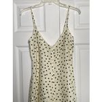 Cara Cara Womens 8 Ivory Linen Dress Polka Dot Maxi Dress Luxury Photo 2