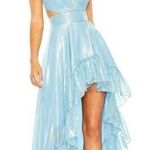 Mac Duggal  High-Low Ruffle Gown in Powder Blue Size US 0 Photo 0