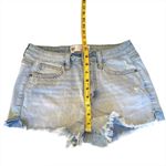 RSQ  Vintage High Rise Light Wash Blue Denim Jean Shorts Raw Hem Size 25 / 1 Photo 10