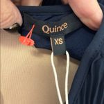 Quince Navy Chiffon Pleated Long Sleeve Mini Dress Size XS Photo 8