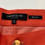Lafayette 148 New York Mercer Orange Pants Women’s Size 14 Stretch Office Work Photo 1