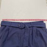 Modcloth  x Princess Highway Women’s 22 Linen Belted High Waist Shorts | Navy Ple Photo 3